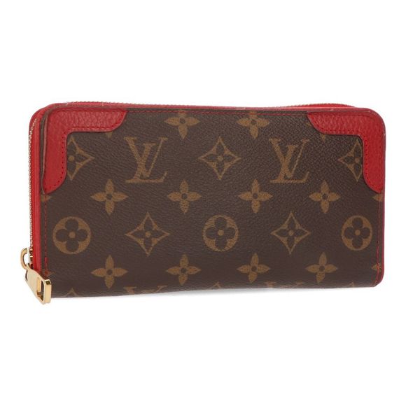 Louis Vuitton Zippy Wallet Retiro Monogram Brown Red Wallet Handbag - Picture 2 of 7